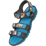 Mountain Warehouse Camouflage 3 Touch Fastening sandalen voor kinderen/kinderen (32 EU) (Donker groenblauw)