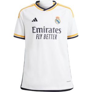 Adidas Real Madrid 23/24 Junior Short Sleeve T-shirt Home Wit 7-8 Years