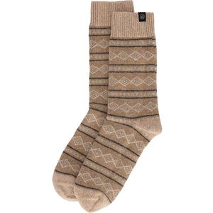 Apollo - Huissokken Heren - Natural Wol - Fashion - Grijs - Maat 39/42 - Wollen sokken heren