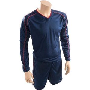 Precision Uniseksekseksekset voor volwassenen Marseille T-Shirt & Shorts (XL) (Marine / Rood)