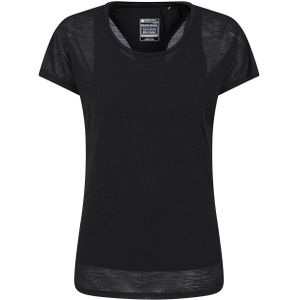 Mountain Warehouse Dames/Dames Dubbel Gelaagd T-Shirt (34 DE) (Zwart)