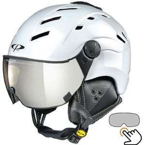 CP Camurai skihelm wit - meekleurend vizier - kies uit 7 soorten !