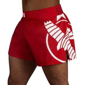 Hayabusa Icon Kickboxing Shorts - rood  /  wit - M