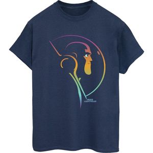 Disney Dames/Dames Lightyear Gemengd Staar Katoenen Vriendje T-shirt (3XL) (Marineblauw)