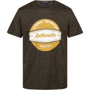 Regatta Heren origineel vochtafvoerend T-shirt (L) (Donkere Khaki Marl)