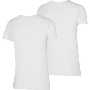 Apollo - Bamboe T-shirt heren met V-hals - 2-Pak - Wit - Maat XL - Heren T-shirt - Ondershirt heren - t shirt heren