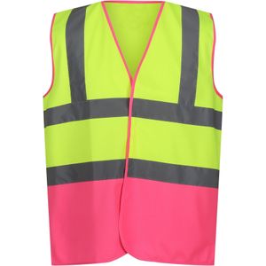 Regatta Heren Pro Tweekleurig Hi-Vis Vest (L) (Fluogeel/roze)
