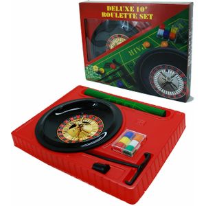 HOT Games Roulette set 10 inch/25 cm - Compleet met 60 fiches, hark, roulettekleed en metalen balletjes