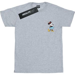 Disney Heren Minnie Mouse Kick Borst T-shirt (3XL) (Sportgrijs)
