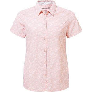 Craghoppers Dames/Dames Nosilife Tillia Printed Short-Sleeved Shirt (42 DE) (Roze klei)