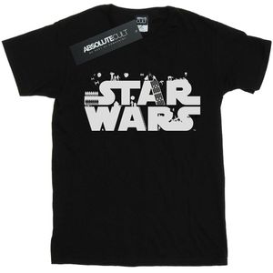 Star Wars Jongens Minimalistisch Logo T-shirt (140-146) (Zwart)