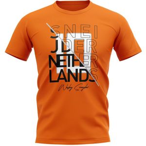 Wesley Sneijder Holland Graphic Signature T-Shirt (Orange)