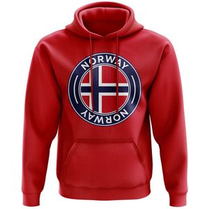 Norway Football Badge Hoodie (Red)