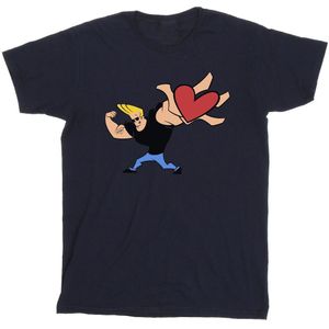 Johnny Bravo Mens Heart Present T-Shirt