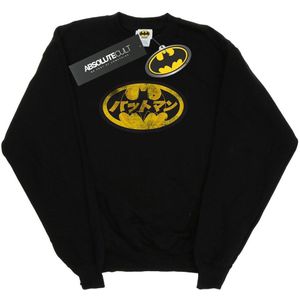 DC Comics Dames/Dames Batman Japans Logo Geel Sweatshirt (S) (Zwart)