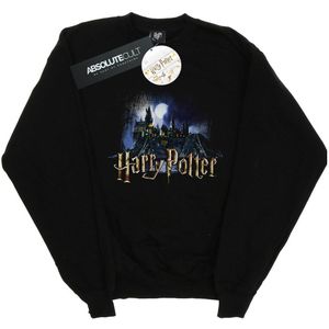 Hary Potter Jongens Zweinstein Kasteel Sweatshirt (140-146) (Zwart)