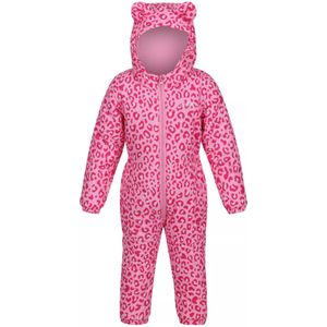 Regatta Penrose Leopard Print Puddle Suit voor kinderen/kinderen (80) (Pop Roze)
