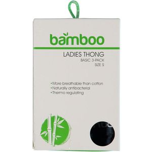 Apollo - Bamboe string dames - Navy Blauw - Maat M - 3-Pack - String dames