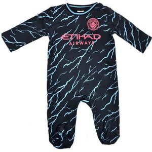 Manchester City FC Baby Storm Babypakje (62) (Zwart/Kleurig Blauw)