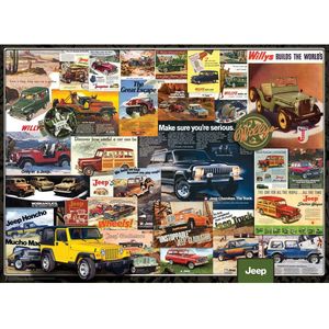 Eurographics puzzel - Jeep vintage posters, 1000 stukjes