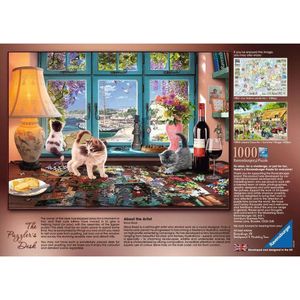 Puzzel Ravensburger - Bureau Met Puzzel, 1000 stukjes