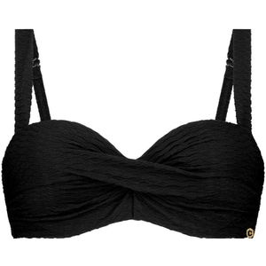 TEN CATE BEACH - bikini top twisted padded wired - Zwart
