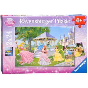 Betoverende Prinsessen Puzzel (2x24 stukjes) - Disney Princess Thema