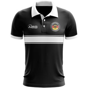 Germany Concept Stripe Polo Shirt (Black) - Kids