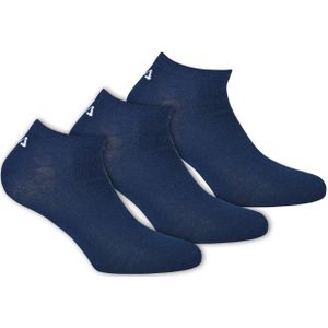 Fila - Invisible Socks 3-Pack - Blauwe Sneakersokken - 35-38