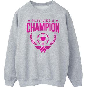 DC Comics Heren Wonder Woman Play Like A Champion Sweatshirt (XL) (Sportgrijs)