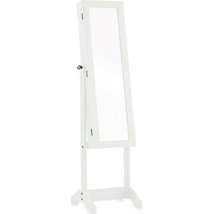Spiegel Sieradenhouder Wit Hout MDF (36 x 140 x 36,5 cm)