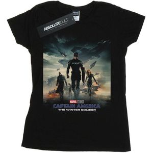 Marvel Studios Womens/Ladies Captain America The Winter Soldier Poster Cotton T-Shirt