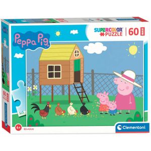 Clementoni - Peppa Pig Legpuzzel - Kinderpuzzel – Puzzel met 60 Stukjes - Vanaf 4 Jaar