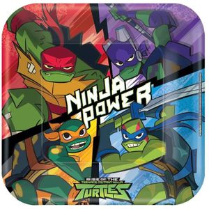 Rise Of The Teenage Mutant Ninja Turtles Power Disposable Plates (Pack of 8)