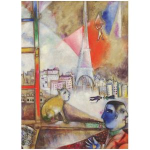 Puzzel Eurographics - Marc Chagall: Parijs door het raam (detail), 1000 stukjes (6000-0853)