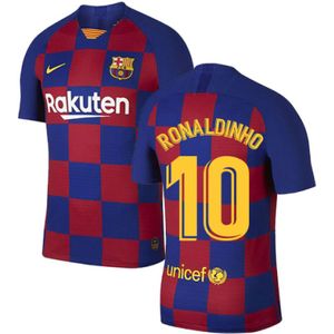 2019-2020 Barcelona Home Vapor Match Nike Shirt (Kids) (RONALDINHO 10)