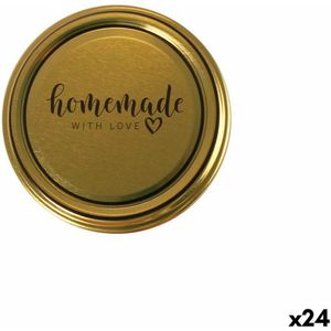 Set deksels Sarkap Homemade Gouden 6 Onderdelen 8 x 0,8 cm (24 Stuks)