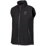 Ivanhoe mouwloos vest Elton Full Zip Black voor heren van wol - Zwart