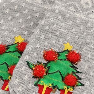 Apollo - Huissokken kerst dames - Pompons - Grijs - One size