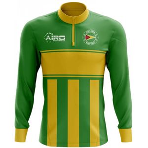 Guyana Concept Football Half Zip Midlayer Top (Green-Yellow)
