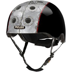 Melon helm Aviator M-L (52-58cm) zwart/grijs