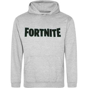 Fortnite Kinder/Kinder Logo Trekkoord Hoodie (15-16 Jahre) (Grijs/Zwart)