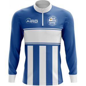 Uruguay Concept Football Half Zip Midlayer Top (Sky Blue-White)