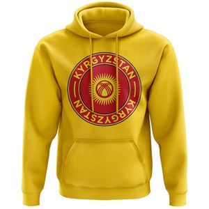 Kyrgyzstan Football Badge Hoodie (Yellow)