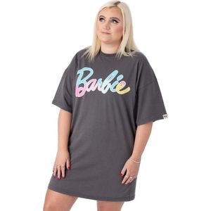 Barbie Dames/Dames Oversized T-shirt Jurk (XL) (Grijs)
