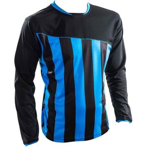 Precision Unisex Volwassen Valencia Voetbalshirt (S) (Zwart/Azuurblauw)