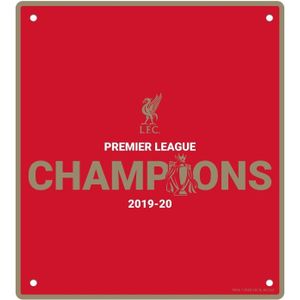 Liverpool FC Premier League Kampioenen 2020 Deurbord  (Rood)