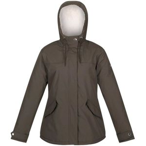 Regatta Dames/Dames Bria Faux Fur Lined Waterproof Jacket (42 DE) (Donkere Khaki)