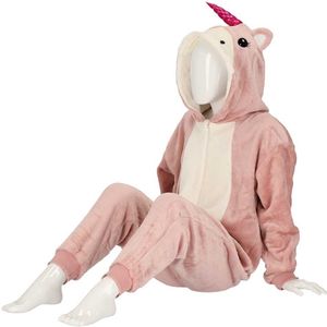 Apollo - Kinder Onesie - Unicorn - Maat 92/104 - Roze - Onesie Jongens - Onesie Meisjes - Dieren Onesie - Pupil