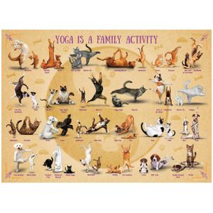 Puzzel Eurographics - Yoga is een gezinsactiviteit, 500 stukjes XXL